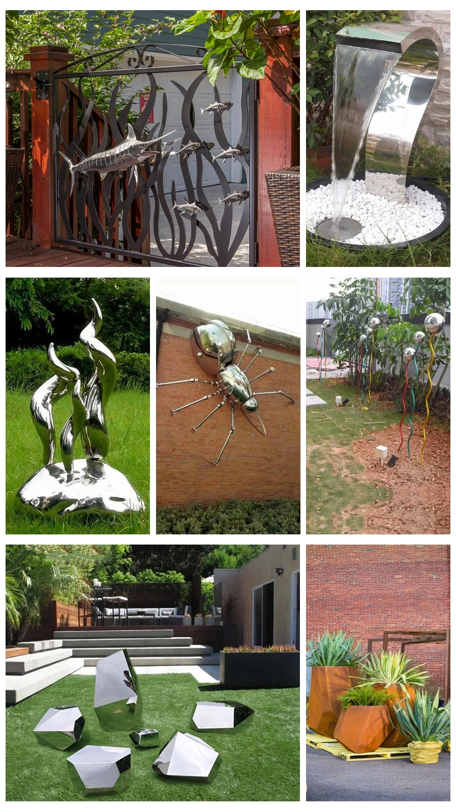 Giant Garden Insect Outdoor Metal Sculpture Stainless Steel Butterfly for Landscape