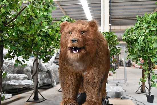 Ccaa30 Factory Realistic Animatronic Brown Bear Animal Model for Museum Exhibition