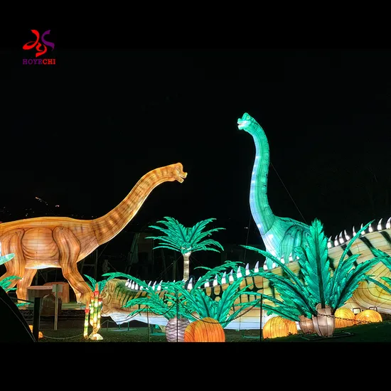Chinese MID Autumn Festival Animal Dinosaur Lanterns Decoration with Lights for Theme Park 