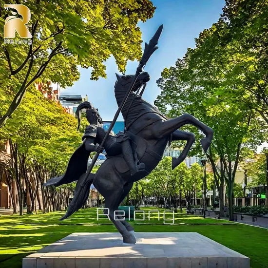 Custom Outdoor Ancient Bronze Warrior Horse Statue for Sale 
