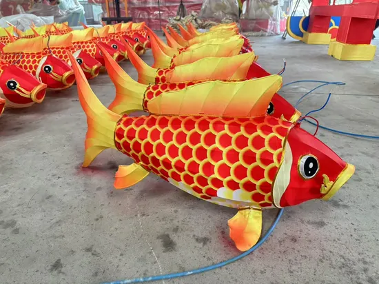 Holiday Lantern Manufacturer Zoo Park Theme Lantern Cartoon Clownfish Silk Festival Lantern 