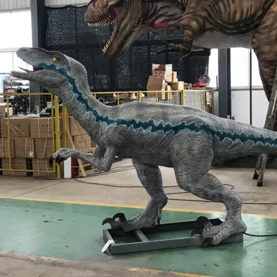 Hot Sale Life Size Amusement Park Movement Dinosaur Velociraptor Sculpture for Outdoor Decoration 