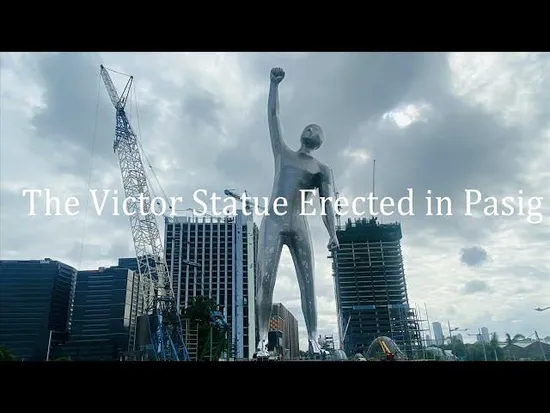 Giant Stainless Steel Statue The Victor 
