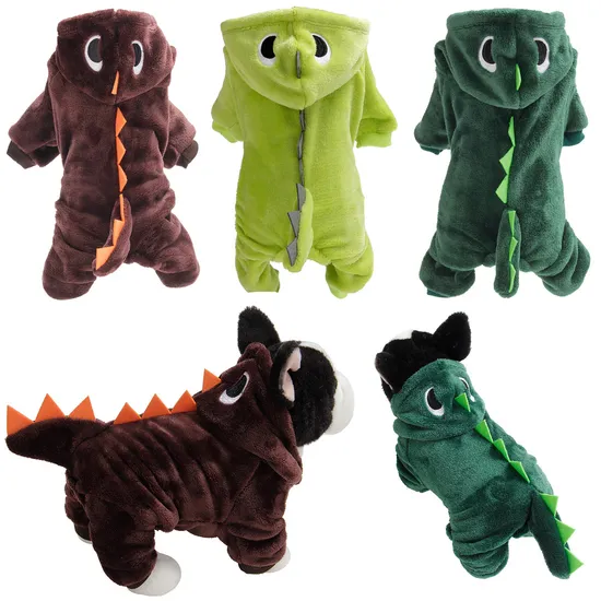 New Hot Selling Halloween Dinosaur Cotton Costumes for Small Medium Pet Dogs 