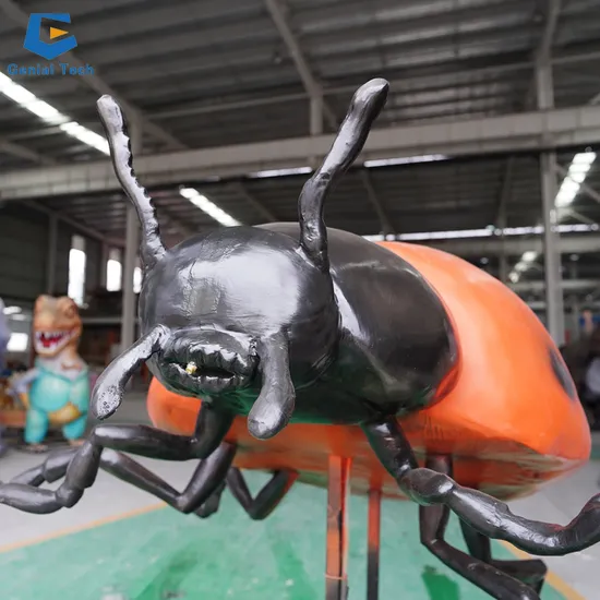 Ccaa05 High Quality Simulation Insects Animatronic Ladybird Model for Garden Decoration 