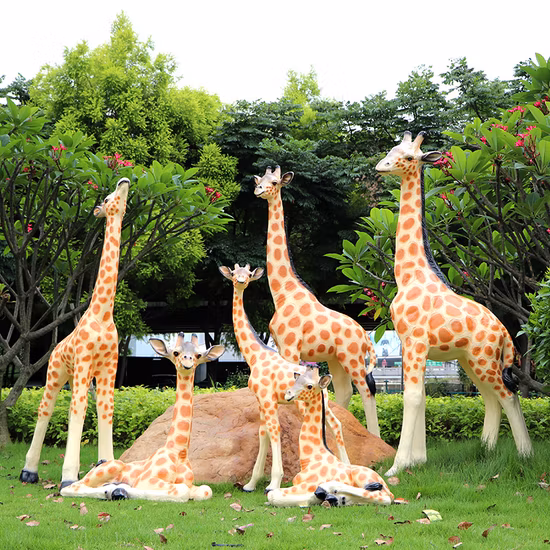 Outdoor Decoration Life Size Sculpture Large Simulation Statue Fiberglass Animal for Party Decor