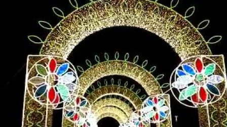 Luxury Holiday Christmas LED 3D Lights Outdoor Arch Motif Light Spring Festival Lantern 