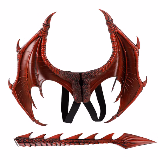 Kids Dragon Wings Costume Dinosaur Tail Mask Set Cosplay Costume