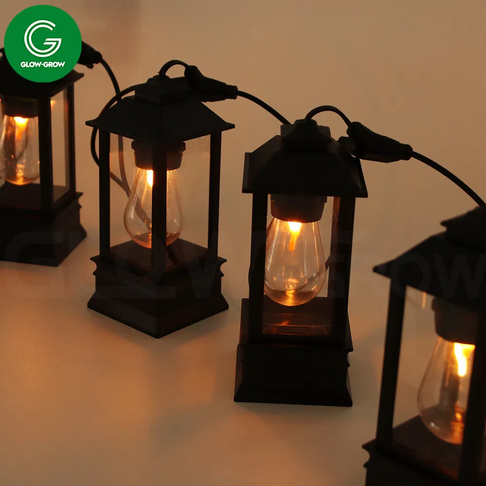 Vivid Flame Festoon Light LED Lantern with 50cm Light Space for Holiday House Event Outdoor Decoration
