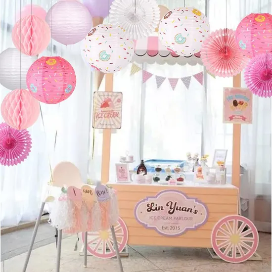 Factory Wholesale Wedding Birthday Party Decoration Holiday Hanging Ornaments Confetti Paper Lantern 