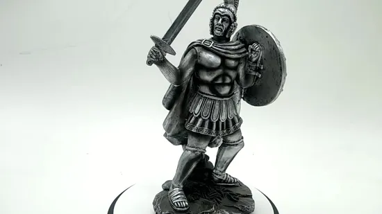 Custom Ancient Greece Warrior Figurines Resin General Statue 