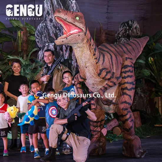 Playground Equipment Animatronic Dinosaur Costume Hide Legs 