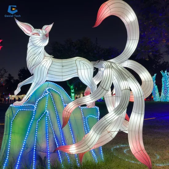 CCFL10 Hot Sale Animal Lantern Event Decoration Park Fox Animal Lantern Festival 