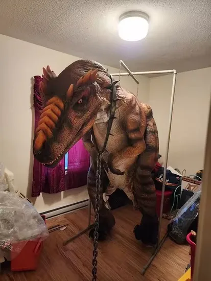Custom Handmade Adult Realistic Life Size Dance Dinosaur Costume 
