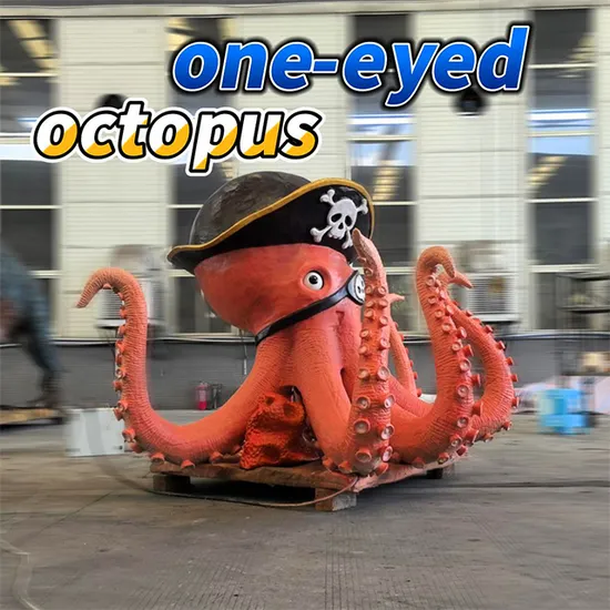 Game Character Animatronic Model Simulation Marine Animal 3D Pirate Octopus Sea Animal 