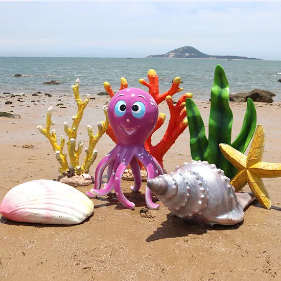 Photography Props Giant Shell Display Seats Ocean Theme Statues for Party Events Decoration 