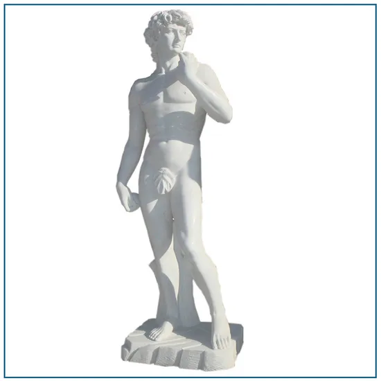 Home Decoration Art Sculpture Life Size Ancient Greek Figure Nude Man Carving White Marble Statue 