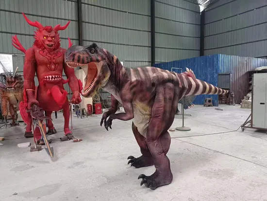 Animatronics Model Handmade High Quality Life Size Dinosaur Costume Artificial Realistic Halloween Dinosaur Costume for Adult 