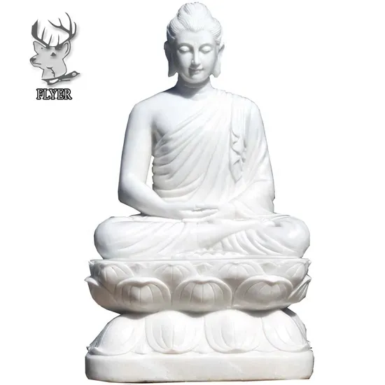 Garden Outdoor Religious Large Life Size Marble Stone Big Figurines Tall White Marble Giant Amitabha Buddha Statue 