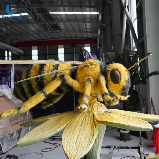 Ccaa03 Natural Color Lifelike Customed Vivid Animatronic Bee Insect Model for Park 