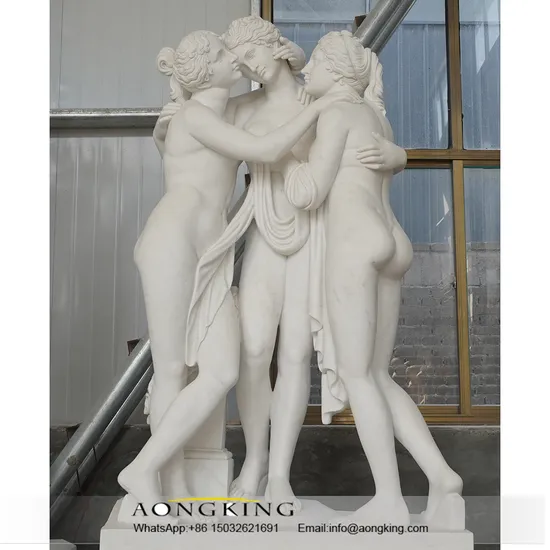 Ancient Archaeology Man Life Size Marble Statue 