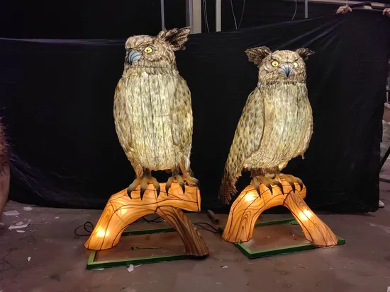 Theme Park Animal Festival Lantern Owl Colourful Lantern Animal 