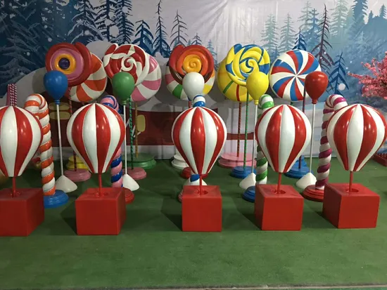 Giant Resin Crafts Fiberglass Hot Air Balloon Sculpture Statue Can Be Customized 