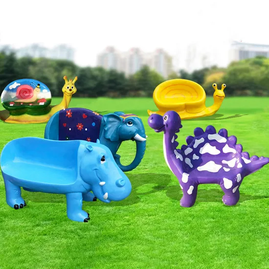 Most Popular Life Size Resin Fiberglass Animal Chairs for Sale 