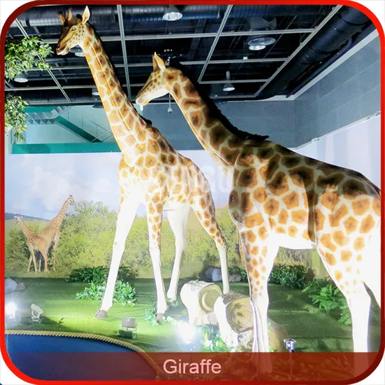 Theme Park High Simulation Giraffe Animatronic Animal Models 