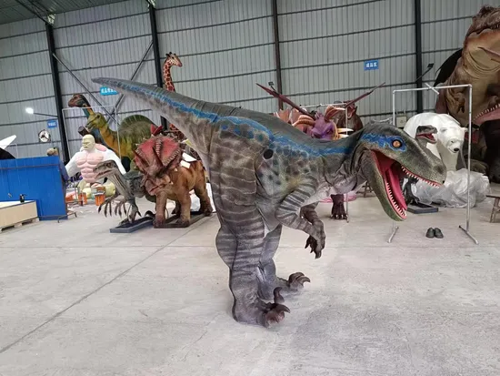 People Wear Inside Realisitc Dinosaur Costume Raptor Suits with Sound 